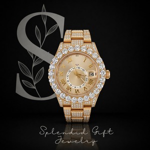 Luxury Automatic Mechanical VVS D Colour Moissanite Watch with Stainless Steel Watch Wholesale for Men and Women - Product Image 1