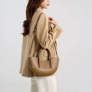 Nuevo Diseño de Moda, Mini Bolso de Compras para Mujer, Bolsos de Mano de Media Luna, Cartera Cruzada de Cuero Genuino, Cierre de Cremallera Resistente al Agua - Product Image 2