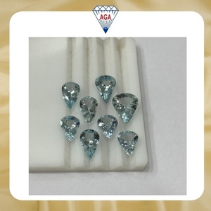 Aguamarina Azul Transparente Natural, Forma de Pera, Tamaño Libre 2-7 Ct, Calidad Sin Tratar, Azul del Mar de Madagascar, Gema Suelta, Gema al por Mayor - Product Image 2