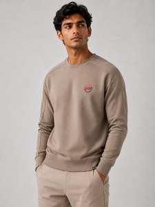 Sudadera con Estampado Gráfico para Hombre, Cuello Redondo, Manga Larga, Mezcla de Algodón Suave, Estilo Casual, Cómoda y Relajada - Product Image 6