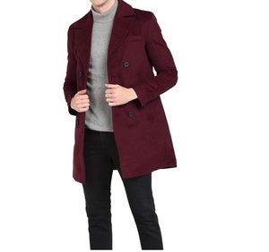 Manteau long en laine pour homme, chaud, élégant, coupe-vent, pour l'automne et l'hiver, style streetwear, vente en gros - Product Image 5