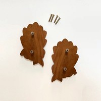 Tiradores de Madera de Acacia Decorativos al por Mayor para Cajones Infantiles, Tiradores de Gabinete con Diseño de Sirena para Guardería, Tiradores de Puerta para Niños