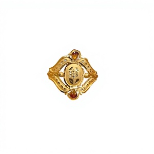 22K Solid Gold <b>Ring</b> for Women Traditional <b>Indian</b> Laxmi Narayan Jewelry 916 Hallmarked Yellow Gold Wedding <b>Ring</b> Fine Jewelry - Product Image 2