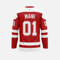 Jersey Hoki Es Kustom Berkualitas Tinggi OEM, Pakaian Olahraga Unisex, Nama Tim Dicetak Sublimasi, Seragam Hoki untuk Dewasa