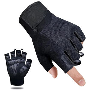 Gants de sport d'été unisexes pour activités de plein air, demi-doigts, légers, respirants, en polyester, antidérapants, pour la salle de sport et l'entraînement - Product Image 1