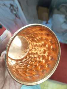 Radhe Enterprises Premium Quality Classic Eco-Friendly Copper Hammer Cups 250ml for Drinking <b>Water</b> Customized for Home Office - Product Image 4