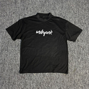 Camiseta de algodón de manga corta para hombre, color blanco, corte holgado, cuello redondo, estilo urbano, estampado digital, logotipo frontal, 250 g/m² - Product Image 3