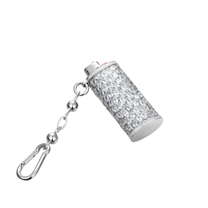 Estuche para encendedor personalizado con incrustaciones de moissanita, plata 925, diseño de antorcha, cadena de joyería estilo hip hop, regalo - Product Image 5