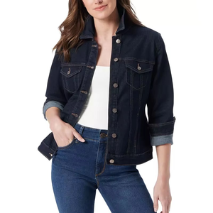 Veste en jean tendance pour femme avec logos personnalisés, manches longues, respirante et élégante pour femmes - Product Image 3
