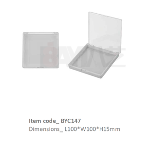 Boîtier compact transparent carré à couvercle rabattable personnalisable avec logo pour correcteur, fard à joues, fard à paupières, contour et bronzer - Product Image 1