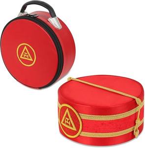 Gorra de la Corona Masónica del Arco Real Premium Oficial con Triple Tau Bordado a Mano con Hilo de Bullion y Talla Ajustable - Product Image 5