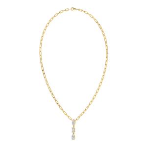 Exquisite 2.84 CTW Marquise Lab Created Diamond Necklace in 18K Yellow Gold Premium Bridal Jewelry Collection - Product Image 3
