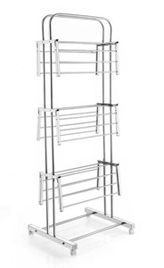 Séchoir à linge vertical pliable, organisateur de linge peu encombrant, support de rangement multi-niveaux pour vêtements, idéal pour les petits appartements - Product Image 2