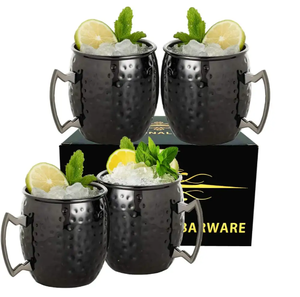 Mug Moscow Mule en cuivre 100% de 550 ml de la marque Indian Home Crafte, avec boîte colorée - Product Image 4