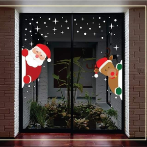 Autocollants de Noël personnalisés pour fenêtres, adhésifs électrostatiques en vinyle réutilisables, décorations de vitres en PVC pour la maison et les vitrines de magasins - Product Image 4
