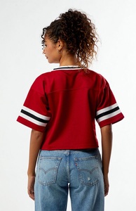 Camiseta Retro de Fútbol Americano Oversize, Ropa Deportiva de Malla de Poliéster, Estilo Urbano, Camiseta Corta 100% Poliéster de Secado Rápido - Product Image 4