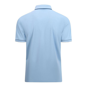 เสื้อเชิ้ตแขนสั้นผู้ชายผ้าคอตตอนเจอร์ซีย์ลำลอง คอตั้งติดซิป แบบเรียบ ODM 220 กรัม ปักโลโก้ด้านหน้าได้ - Product Image 6
