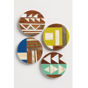 Artistic Resin Inlay <b>Table</b> Coasters Asian Zen Design Eco-Friendly Handmade Unique Decorative Finishes Modern Furniture Styling - Product Image 3