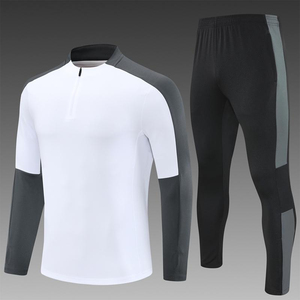 Conjunto Deportivo de Invierno Transpirable con Estampado Sólido en Contraste de Color, Chaqueta Deportiva con Cierre y Pantalones Jogger Elásticos para Correr y Entrenar - Product Image 1