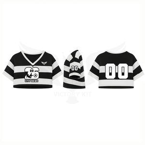 เสื้อฟุตบอลครอปแบบกำหนดเอง ปักชื่อและหมายเลขได้ เสื้อทีมครอปสำหรับผู้หญิง เสื้อสตรีทแวร์ฮิปฮอป - Product Image 5