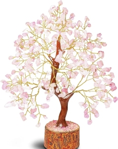 คริสตัลบอนไซจักระแบบทำมือปรับสมดุลต้นไม้อัญมณีโปร่งใสหินกึ่งมีค่าสำหรับฮวงจุ้ยผลิตภัณฑ์ที่ทำจากอินเดีย - Product Image 4