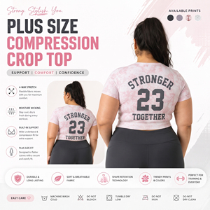 Haut court à manches courtes pour femmes grandes tailles, T-shirt court imprimé tie-dye pour femmes, Vêtements de sport pour femmes, Débardeur court à col rond - Product Image 2