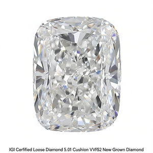 Diamant non monté certifié IGI 5.01 taille coussin VVS2, diamant de culture neuf - Product Image 2