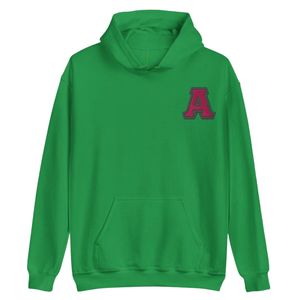 Sweat à capuche vert en polaire premium à manches longues, vêtement décontracté avec poignets et ourlet côtelés, confortable pour le quotidien - Product Image 1