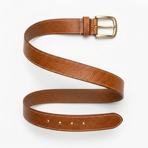 Ceinture en cuir véritable pour homme, décontractée, formelle, vintage, avec boucle à ardillon, marron, pour jeans et pantalons, de qualité supérieure, durable, idéale comme cadeau - Product Image 5