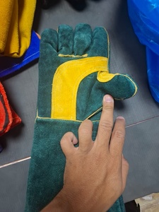 Hot Selling High Quality Breathable Eco-Friendly Cut Proof Welding Leather <b>Gloves</b> Vintage Sports Safety Custom Design - Product Image 5