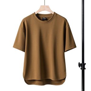 เสื้อยืดคอวีสีพื้นแบบจีบ ผ้าถักน้ำหนัก 220 กรัม แขนสั้น สไตล์ลำลอง ยูนิเซ็กซ์ เป็นมิตรต่อสิ่งแวดล้อม ขายส่ง - Product Image 3