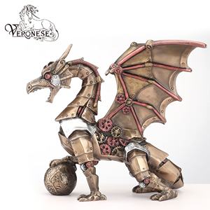 VERONESE DESIGN-Portavelas plano Steampunk, artesanías de resina para decoración del hogar - Product Image 4