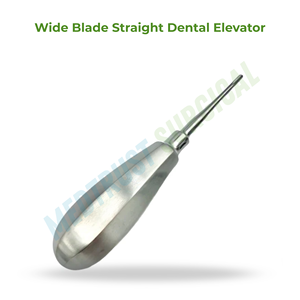 Elevador dental de hoja ancha recta de 3 mm, instrumento quirúrgico dental extra corto para separación y corte de dientes - Product Image 2