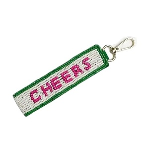 New Perfect Gift Promotional Item Durable Multiple Color Combinations Handmade Adjustable Fabric Logo Keyring Keychain Wholesale - Product Image 1