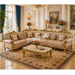 Juego de sofá y muebles de sala de dibujo neoclásico, juego de sofá de sala de estar de diseño clásico para decoración del hogar, sofá de sala de estar de estilo Vintage - Product Image 4