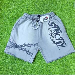 High Quality Men's Acid Washed Vintage <b>Shorts</b> for men French Terry Unisex Cotton Custom Pattern Cargo Pockets Running <b>Shorts</b> Man - Product Image 5