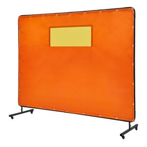 Schermo per Saldatura Personalizzabile 6FT X 8FT, Tenda Ignifuga in Vinile per Saldatura con 4 Ruote Girevoli - Product Image 1