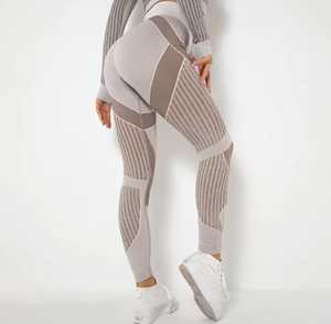 High Waist Full Length Solid Breathable Eco-Friendly Knitted Leggings Compression <b>Tummy</b> <b>Control</b> Sporty Style All Seasons Wear - Product Image 3