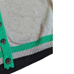 Adult Women's Casual Autumn School <b>Knit</b> Sweater V-Neck Pullover <b>Cardigan</b> with Embroidery Front Button - Product Image 2