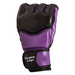 Gants de combat professionnels pour MMA, Sanda et Kickboxing, avec fermeture extensible, imperméables, sans doigts, en PU - Product Image 2