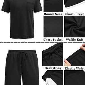 Men 2 Piece Cotton Outfit Manufacturer Cargo Shorts T Shirt Summer OEM Bulk Supply - Product Image 6