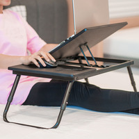 Table pliante rectangulaire moderne réglable pour ordinateur portable Mobilier de bureau en métal de style design pour la maison ou l'espace de travail professionnel