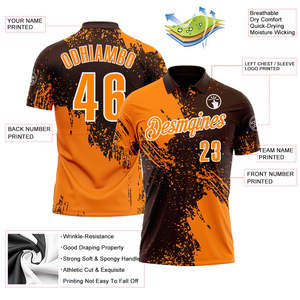 Camiseta Polo Deportiva Personalizada con Nombre y Número del Jugador, Sublimación de Cobertura Total, Ropa Deportiva de Poliéster, Producción de Fábrica - Product Image 3