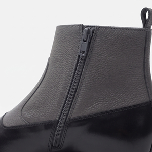 Botas de Tobillo de Cuero Unisex con Logotipo Personalizado, Botines de Cuero 100% con Cierre Lateral para Hombre y Mujer - Product Image 5