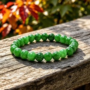 Natural Green Jade <b>Bracelet</b> 8mm Gemstone Beaded Stretch <b>Bracelet</b> Handmade Elastic Crystal <b>Healing</b> <b>Bracelet</b> Wholesale - Product Image 4