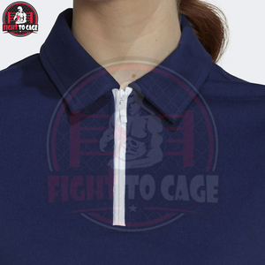 Nouveauté 2026 – Polo décontracté pour femme, couleur bleu foncé avec fermeture éclair contrastante, taille ajustable, qualité supérieure - Product Image 6