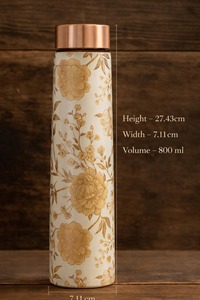 Bouteille d'eau en cuivre acajou, couleur riche, finition solide, vente en gros - Product Image 5