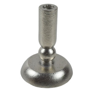 Porte-bougie classique avec base, finition argentée brillante, décoration d'intérieur et décoration de nuit, design tendance, support à bougie - Product Image 6