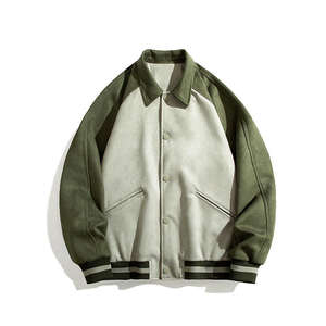 Blouson universitaire personnalisé vierge avec écussons en chenille, coupe oversize, style baseball universitaire, pour homme, streetwear, vêtement d'extérieur, mode - Product Image 4