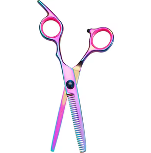 Ciseaux à effiler pour barbier en acier inoxydable de qualité A+ professionnels pour droitiers, couleur personnalisée, emballage personnalisé - Product Image 4